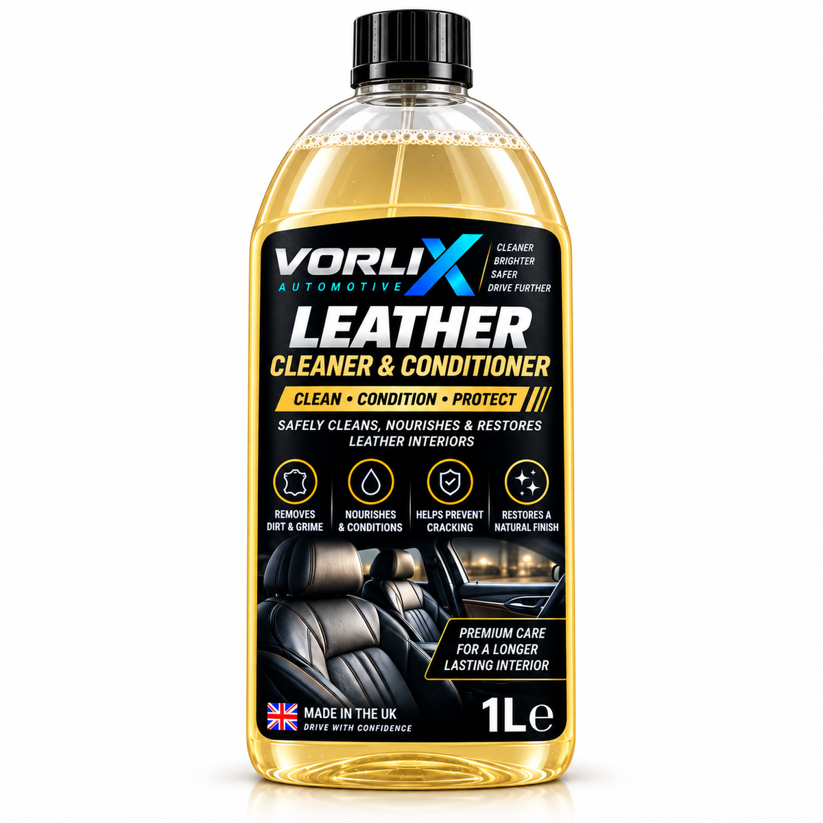 VorliX Automotive Leather Cleaner & Conditioner 1 Litre